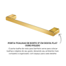 01013643 porta toalhas de rosto 37 cm docol flat ouro polido descr