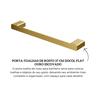 01013672 porta toalhas de rosto 37 cm docol flat ouro escovado descr