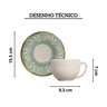 xicaras de cha com pires coup mediterraneo 260ml porto brasil 3