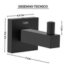 b5004e80r0 cabide new elite preto matte celite desenho