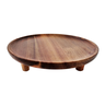 bandeja redonda acacia madeira de acacia com pe fracalanza