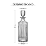 58815 garrafa para whisky 750ml skyline crystal bohemia desenho