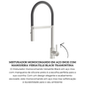 94520034 misturador monocomando em aco inox com mangueira versatille black tramontina descr