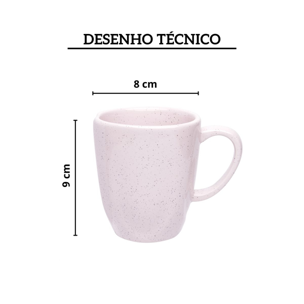 caneca 260ml de ceramica ryo pink sand oxford 1