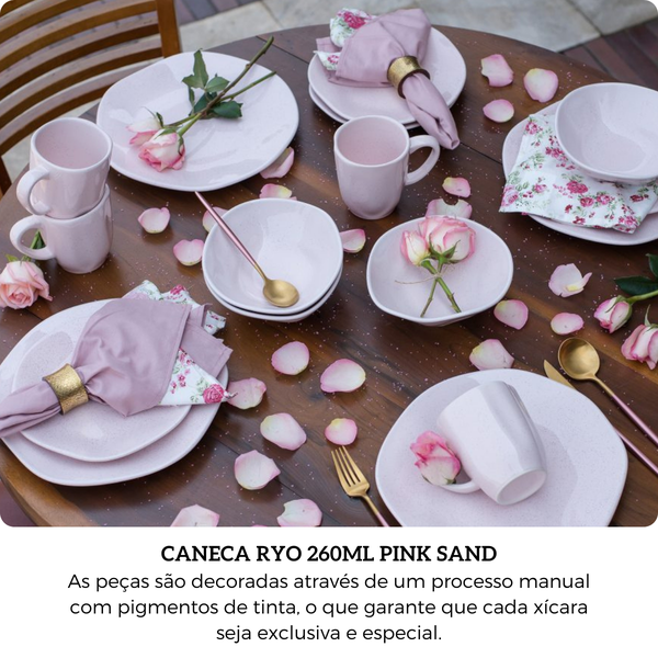 caneca 260ml de ceramica ryo pink sand oxford 2