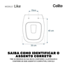 9509810010100 assento sanitario original branco like art celite bacia