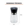 moedor de sal e pimenta corpo de vidro 13cm moinho em ceramica weck 3