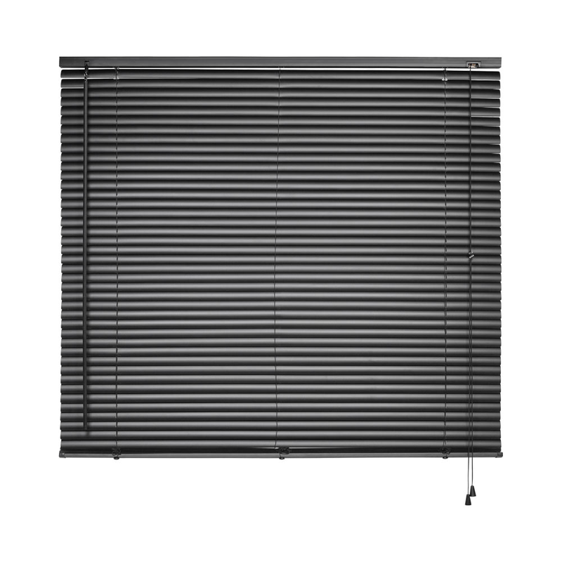 Cortina Persiana Horizontal Plástico PVC 160x130cm Preta Atlas