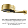 chuveiro de parede novo technoshower ouro escovado docol 5