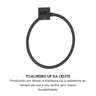 toalheiro anel de metal preto matte fosco up celite 1