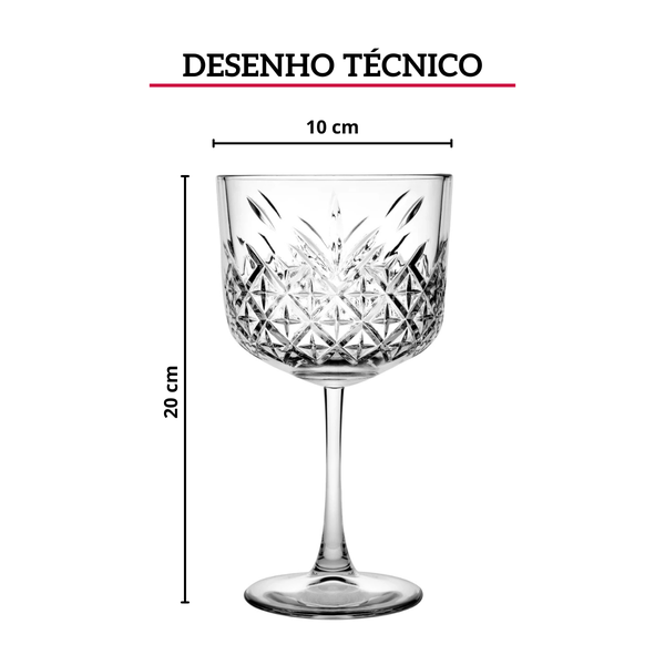 jogo de 4 tacas para coquetel em vidro 500ml a20cm pasabahce 2