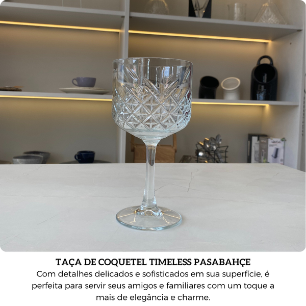 jogo de 4 tacas para coquetel em vidro 500ml a20cm pasabahce 5