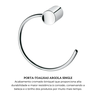 porta toalha toalheiro argola cromado single docol 1
