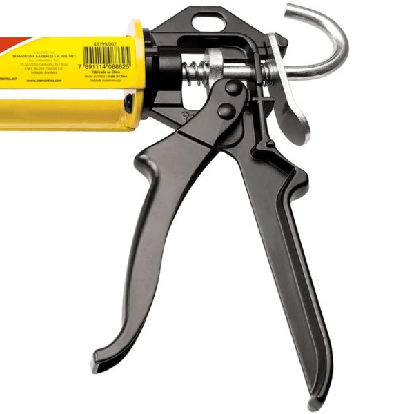 pistola para tubo de silicone 280 ml tramontina master com chapas em aco 1