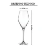 58664 jogo de 6 tacas para vinho tinto 470ml loxia crystal bohemia desenho