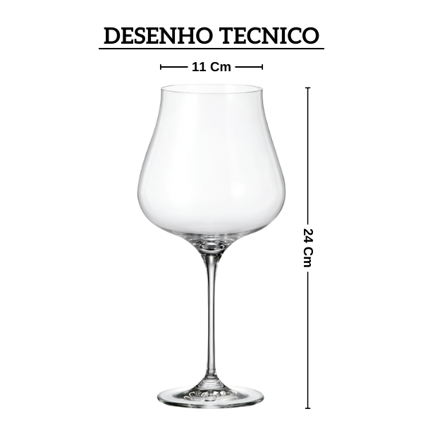 58796 jogo de 6 tacas para burgundy 740ml limosa crystal bohemia desenho