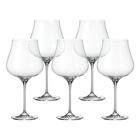 58796 jogo de 6 tacas para burgundy 740ml limosa crystal bohemia