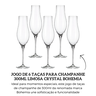 58797 jogo de 6 tacas para champanhe 300ml limosa crystal bohemia descr