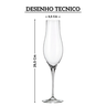 58797 jogo de 6 tacas para champanhe 300ml limosa crystal bohemia desenho