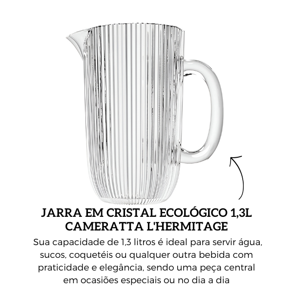 30878 jarra em cristal ecologico 1 3l cameratta l hermitage descr