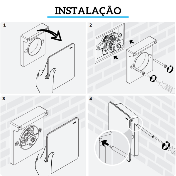 acabamento para valvula de descarga de parede docol flat grafite escovado 4