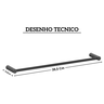 b5045f30r0 toalheiro barra 400mm flow preto matte celite desenho
