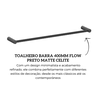 b5045f30r0 toalheiro barra 400mm flow preto matte celite descr