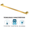 porta toalhas bastao 676mm docol flat ouro polido 1
