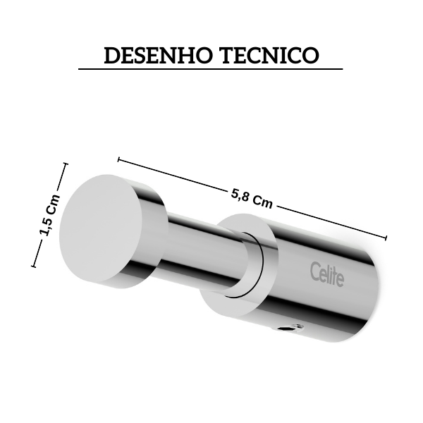 b5040f3cr0 cabide em metal flow cromado celite desenho