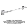 porta toalha toalheiro barra 60cm ritmo cromado roca 4