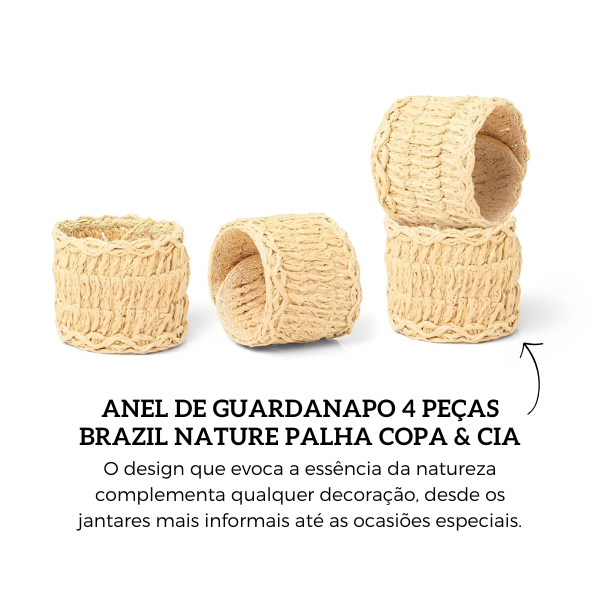 309834 anel de guardanapo 4 pecas brazil nature palha copa cia descr
