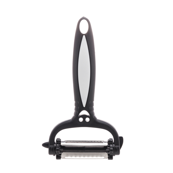 descascador de legumes de aco inox e plastico preto 15cm lyor 1