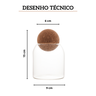 1886 pote de vidro borossilicato resistente ao calor com tampa esfera de rolha clean 510ml lyor 9