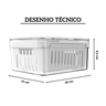 organizador de geladeira 2 2 litros com cesto clear fresh natural 1