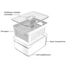 organizador de geladeira 2 2 litros com cesto clear fresh natural 4