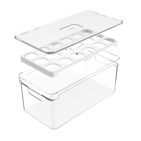organizador de ovos com tampa clear fresh 36 unidades ou 7