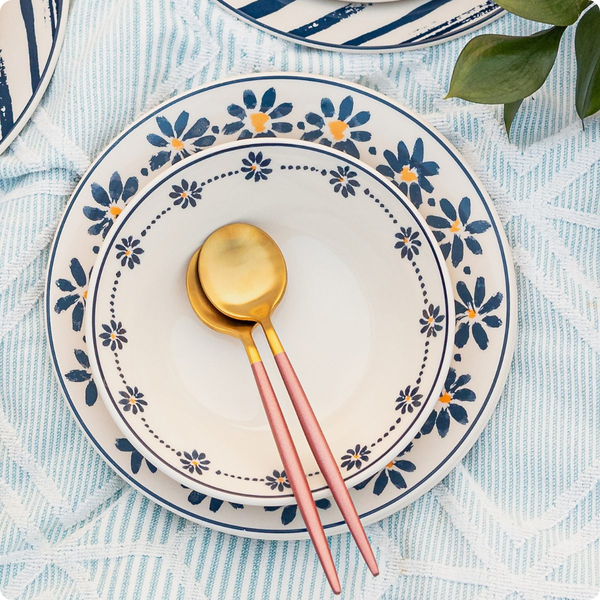 aparelho de jantar e cha donna margaridas biona