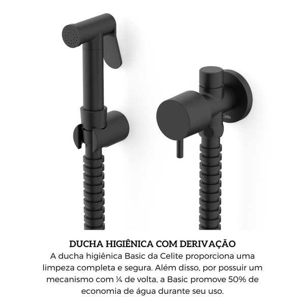ducha higienica com derivacao basic preto matte celite 4