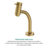 torneira para banheiro de mesa bica baixa basic gold matte celite 4