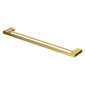 porta toalhas duplo 676 mm docol flat ouro escovado