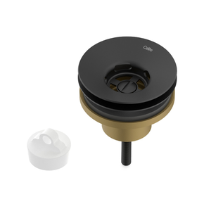 b5015r0r0b valvula de escoamento para banheiro 78 universal com tampa preto matte celite