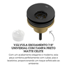 b5015r0r0b valvula de escoamento para banheiro 78 universal com tampa preto matte celite descr