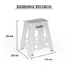 35 40 045 000 banqueta de plastico dobravel multiuso com alca 45cm branca vonder desenho
