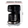 cafeteira ariete 1396 moderna preta programavel com filtro 900w 7