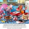maquina de waffle ariete 1973 vermelha retro party time 700w 3