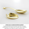 apoio para colher de servir sarezzo inox revestido em ouro 24k riva 2