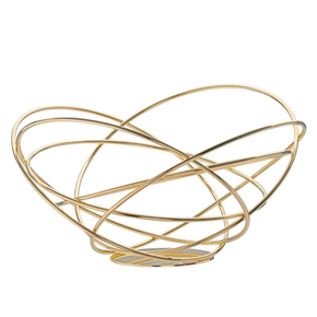 fruteira potenza de aco inox revestido em ouro 24k riva