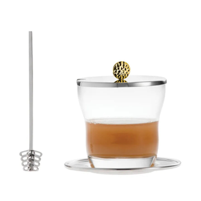 pote para mel nocc gioia de vidro inox revestido em ouro 24k riva 1