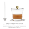 pote para mel nocc gioia de vidro inox revestido em ouro 24k riva 3