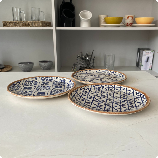 70s es Briard Aztec stoneware 6枚　皿 Jogo de 6 Pratos Sobremesa Porto Brasil Stoneware | Loja Kaster